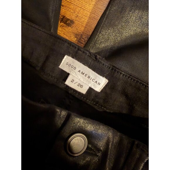 Good American Black Shinny Skinny Pants - Picture 7 of 7